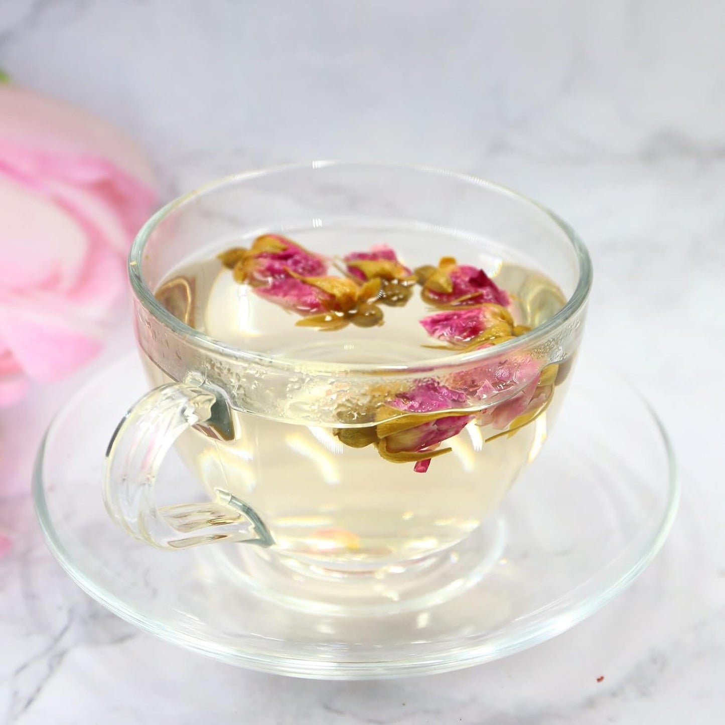 FullChea - 100% Pure Natural Dried Rose Buds - 4oz/114g - Premium Food-grade Fragrant Rosebuds Dried Flowers - Perfect Choice For Rose Tea, Baking, Crafting, Soap Making