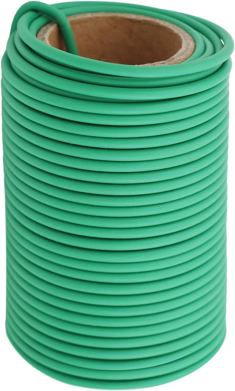 Garden Flexible Wire Tie, Soft Twist Plant Ties Support Plant Vines for Supporting and Fixing Garden Planting Branches Vines & Stems ，Organize Data Wire and Office Organization 65.6’ ( 3.5MM) (green)