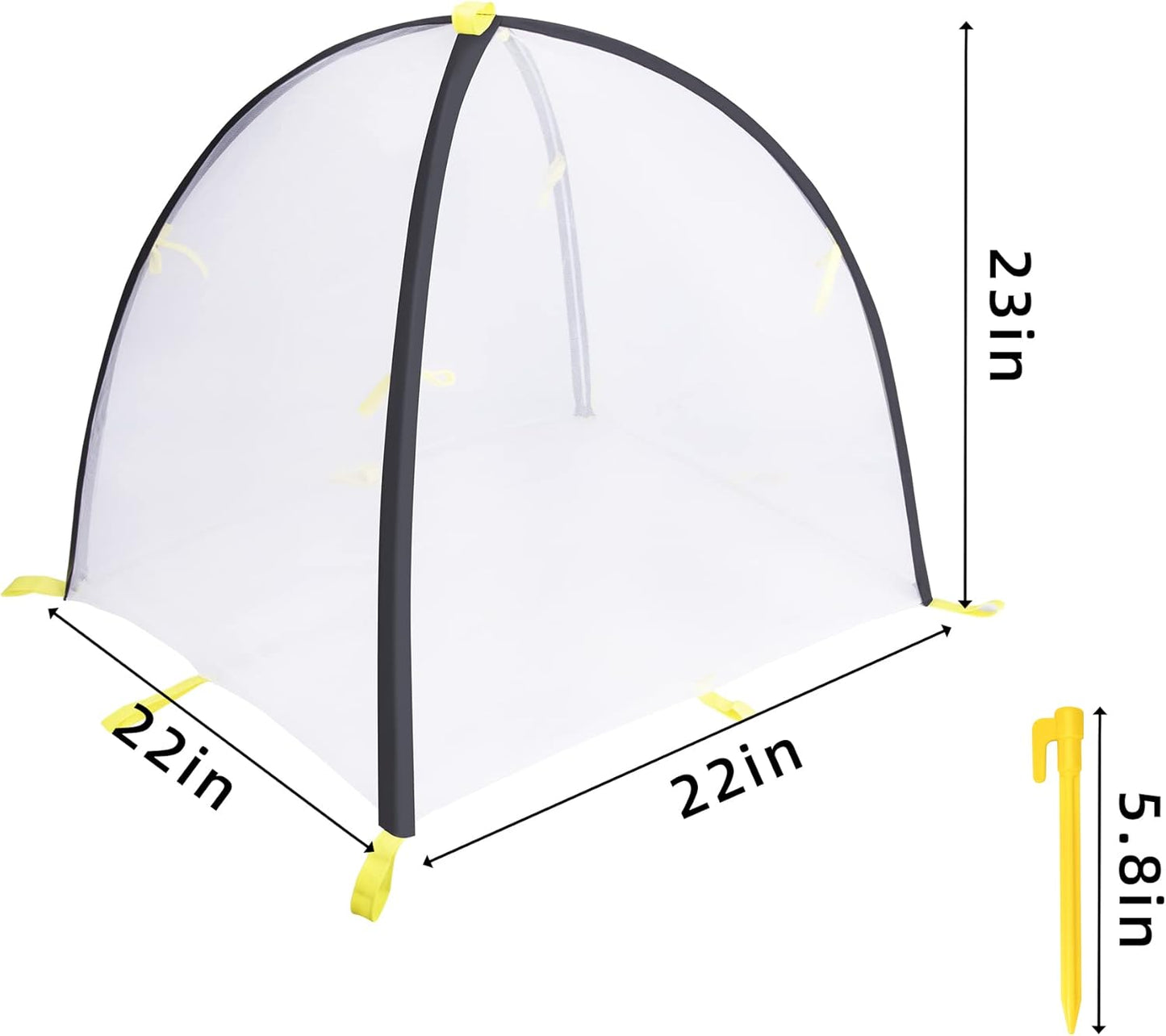 22 x 22 x 23 Inch Insect Barrier Plant Tent Cover-Bug Guard Cover with Stakes-Insect Bird Barrier Netting Mesh for Protect Vegetable Plants Fruits Flowers from Birds Animal Eating(S)