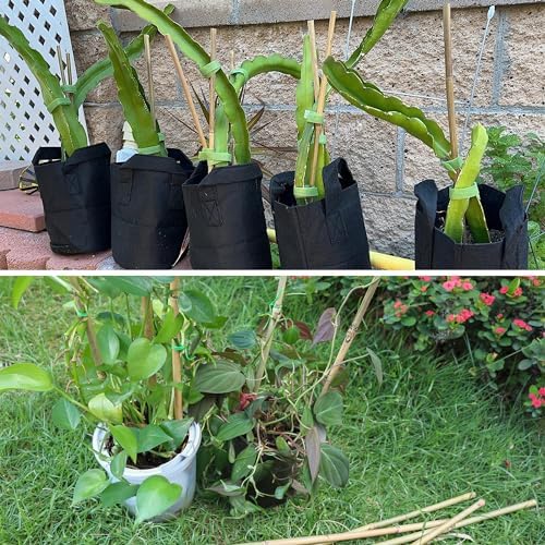 30Pcs / 7ft Bamboo Plant Stakes for Indoor Outdoor Plants, Garden Plant Support Sticks, Poles for Tomato Vegetables Beans Trees Potted Climbing Plants(0.32''-0.4'')