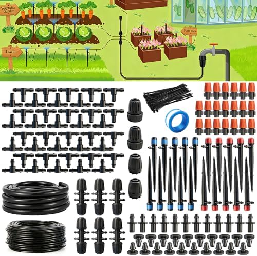 135PCS 240FT Automatic Drip Irrigation System Set
