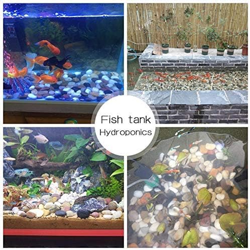 Voulosimi River Rock Stones, Natural Decorative Polished Mixed Pebbles Gravel,Outdoor Decorative Stones for Plant Aquariums, Landscaping, Vase Fillers (6 LB, Mixed Colors)