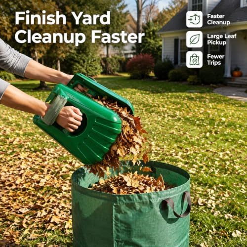 Gardzen Plastic Large Leaf Scoop Hand Rakes