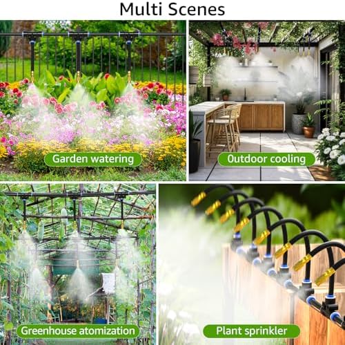 Drip Irrigation System with 360° Adjustable Copper Nozzles
