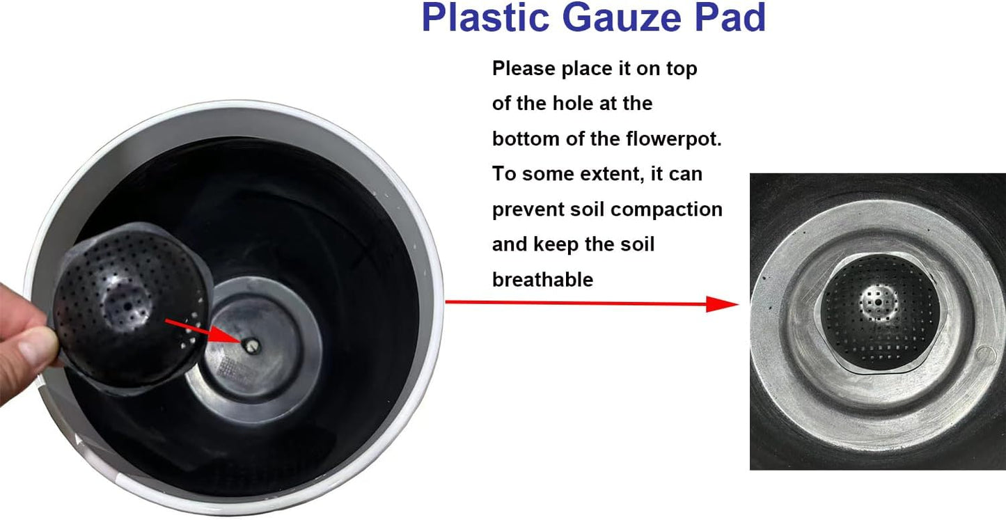 24,21,11 Inch Large Plastic Planters with Drainage Hole and Saucer - Set of 3 Tall Plant Pots Indoor Flower Pot Tall Round Planters Outdoor Large Tall Planter