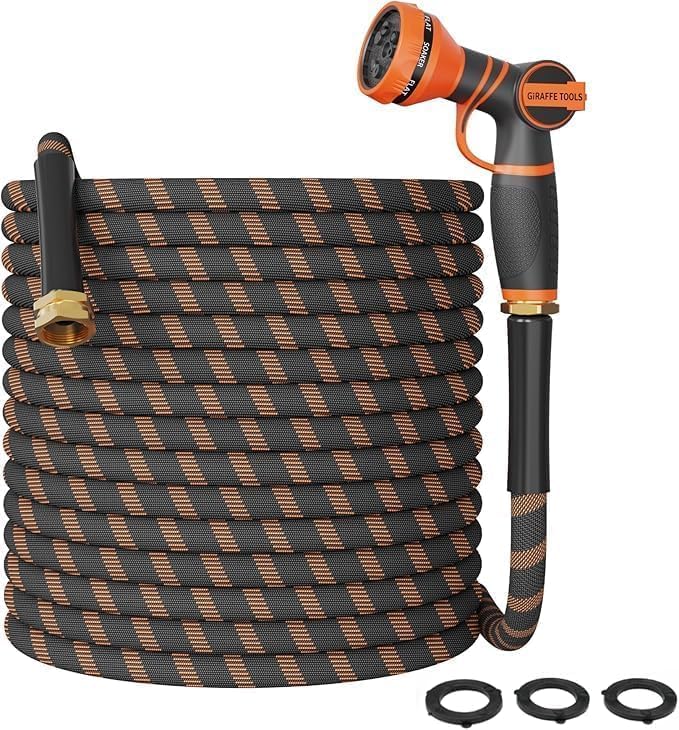 Giraffe Tools Non-Expandable Garden Hose 100FT Lightweight Hoses