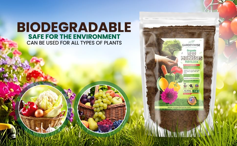 Organic Molasses for Plants - Horticultural Molasses - Ideal for Traditional & Hydroponic Gardening, for Indoor & Outdoor Plants (5 QUARTS)