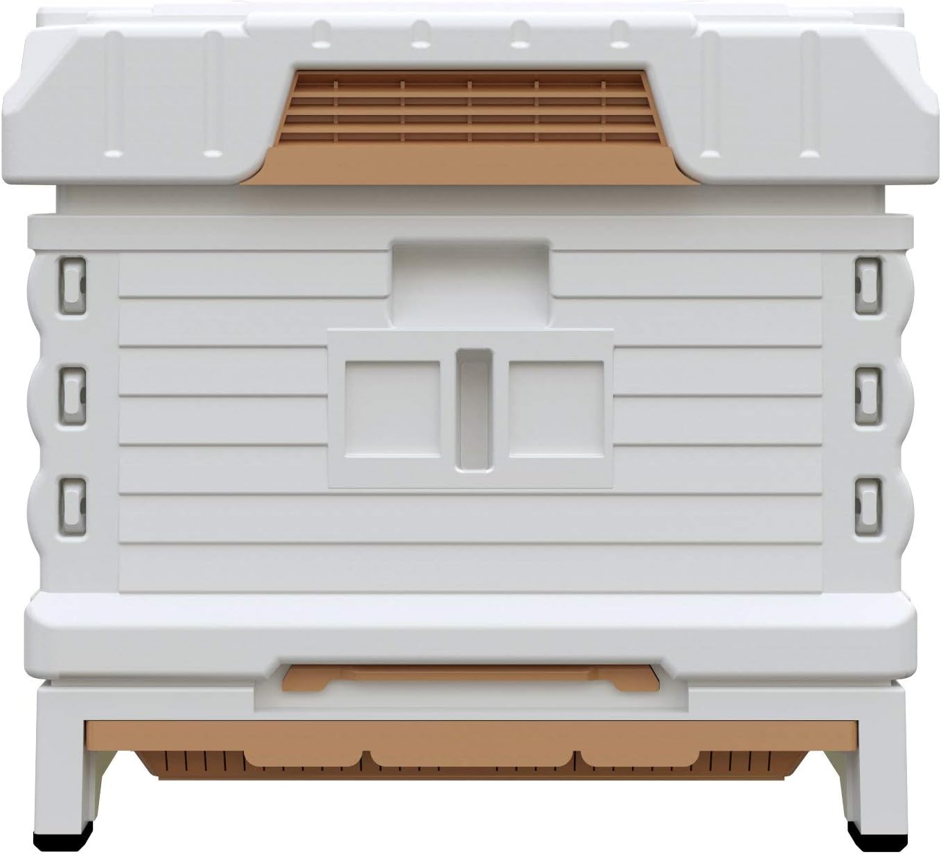 Ergo Insulated 10 Frame Bee Hive Set [NO Frames Included] (Single Hive, White Body Blue Entrance)