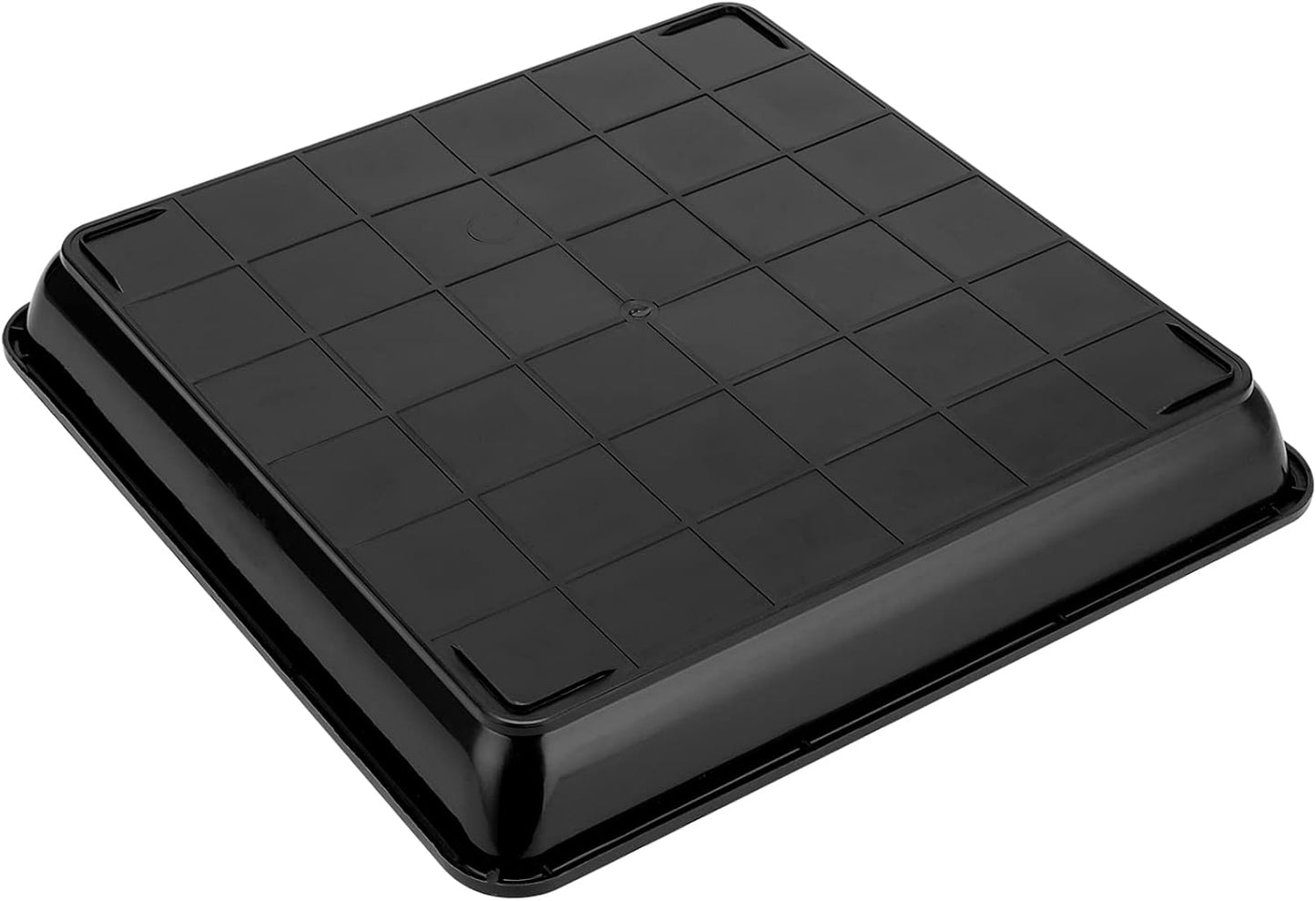 JOIKIT 15 PCS 10 x 10 Inch Square Plant Saucer, Plastic Plant Saucer Drip Tray, Square Flower Pot Tray for Indoors and Outdoor Plant Pots, 1.38 Inch Deep, Black