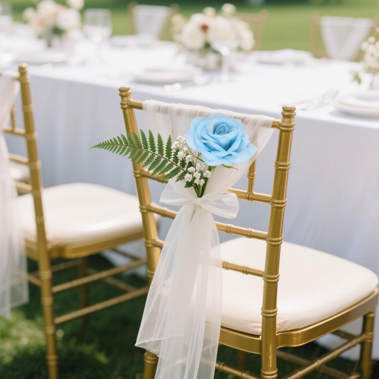 25PCS Artificial Rose Flower Heads Light Blue Rose Flower with Stem Velvet Rose Flowers Heads Bulk for DIY Wedding Home Party Baby Shower Decor(Light Blue)