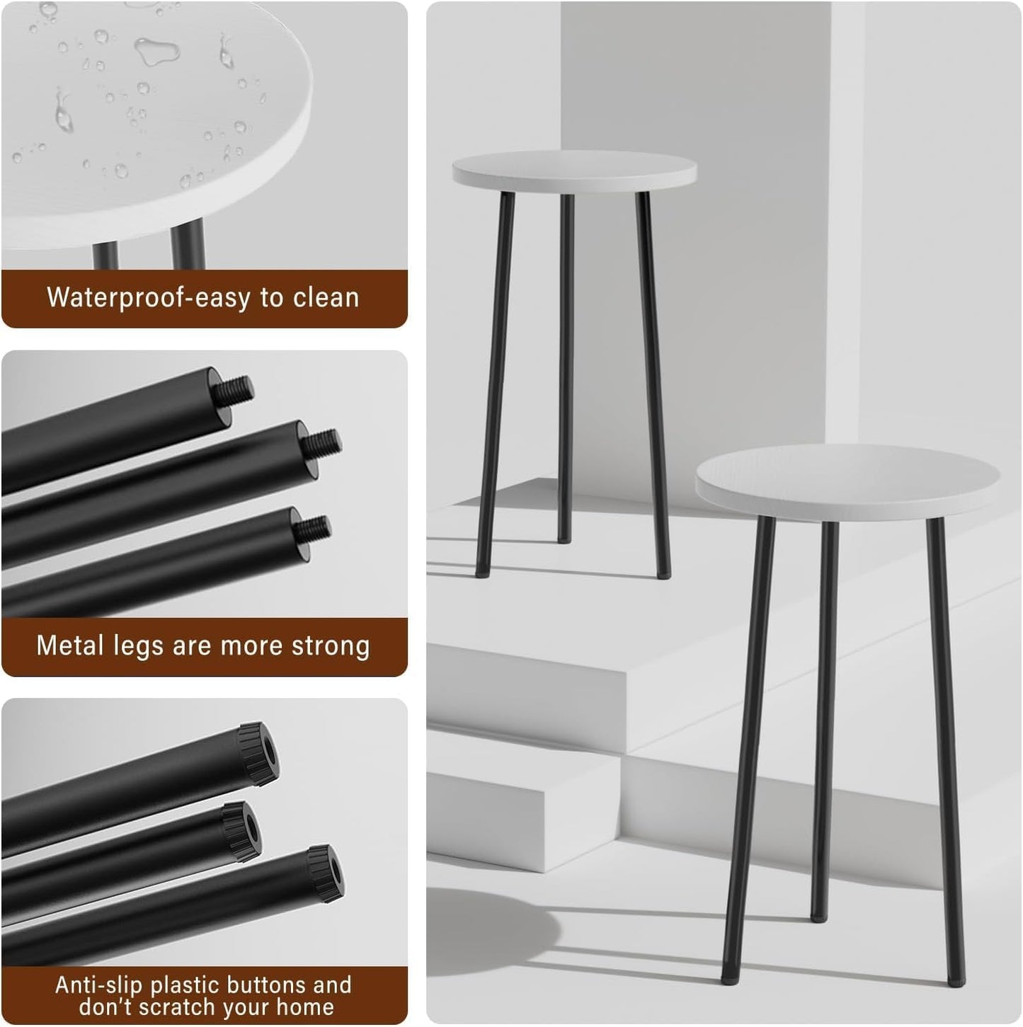 Plant Stand Indoor 20 Inch: Mid Century Plant Holder 2 Pack Corner Plant Stand - Tall Plant Table for Indoor Plants Home & Garden Decor