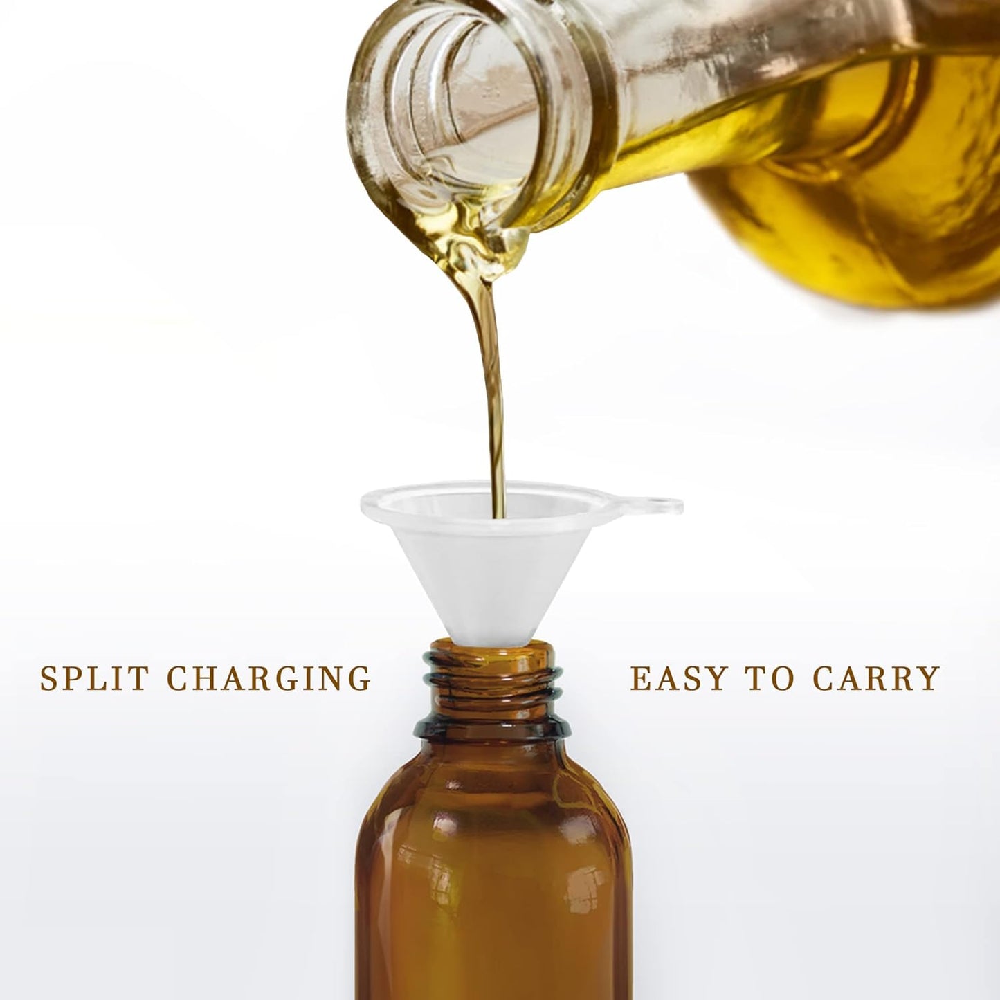 Amber Glass Spray Bottles 4oz,Small Empty Glass Spray Bottle Fine Mist Spray Refillable Containers,Mini Travel Spray Bottles set of 4,Included 6 Sprinkler,2 Funnels,1 Droppers,8 Labels