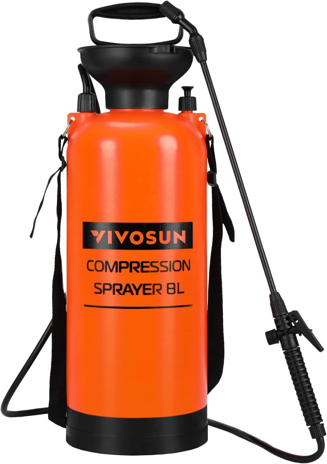 VIVOSUN Pump Sprayer 2 Gallon, Pressurized Lawn & Garden Water Spray Bottle with Adjustable Shoulder Strap, Pressure Relief Valve, for Spraying Plants, Garden Watering and Cleaning