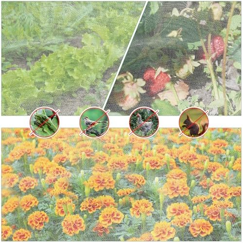 Garden Netting for Raised Beds, Plant Covers Garden Protection Bird Netting