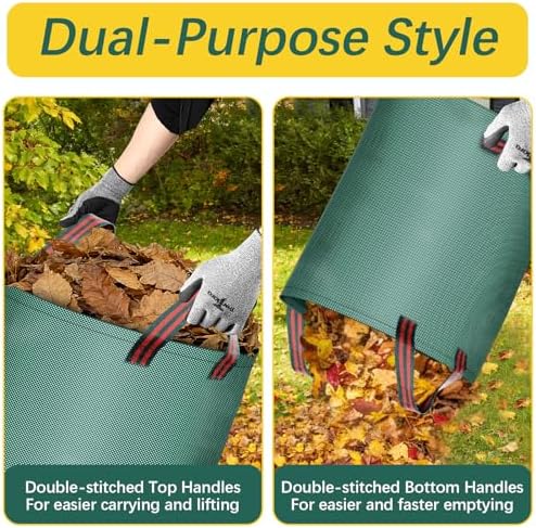 53 Gallon leaf bags yard waste bags lawn bags,It can be used to Cleaning fallen leaves, weeds, and yard trash, store outdoor toys and camping supplies, or for moving