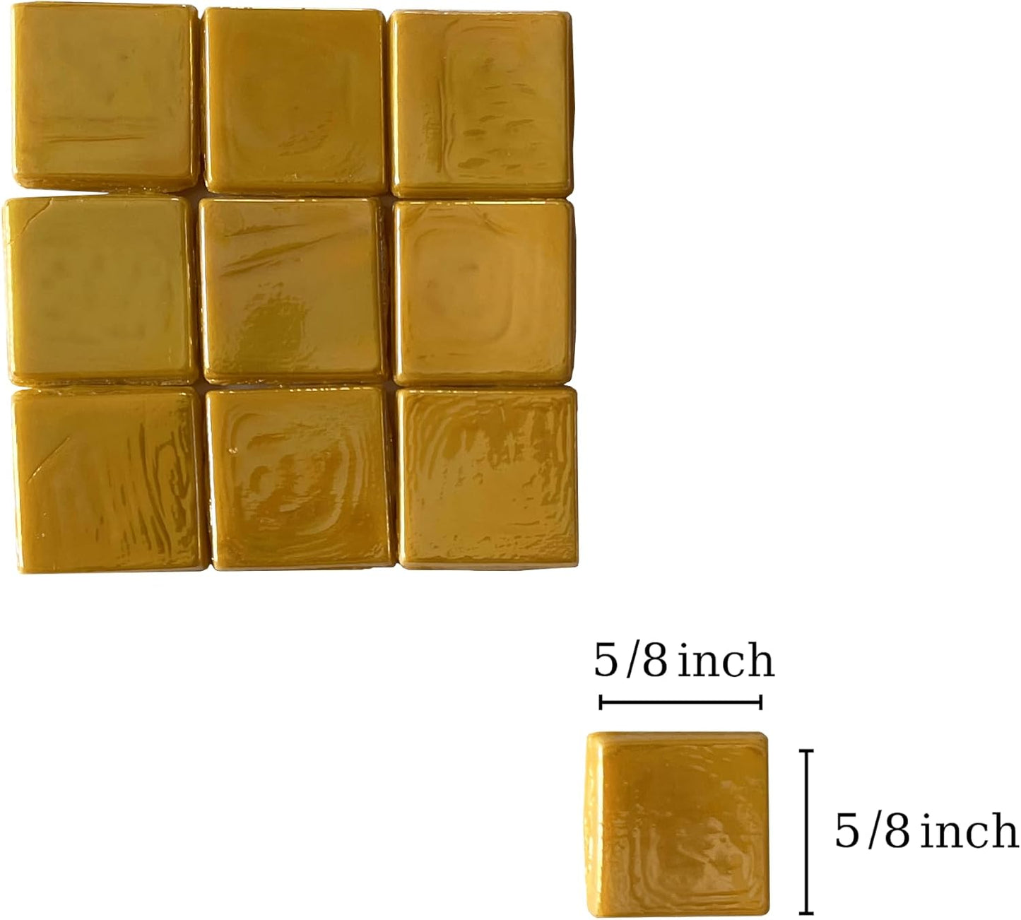 SMEIINIK 500g/1.1lb Bulk Iridescent Color Mosaic Tiles for Crafts, Square Glass Pieces for Mosaic Works, DIY Making Supplies and Materials (WJ92-12)