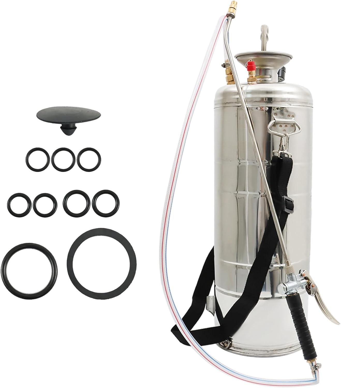 Hand Pump Sprayer Stainless Steel Sprayer for Indoor and Outdoor 1 Gallon Sprayer 12 in Wand 3.3 FT Hose