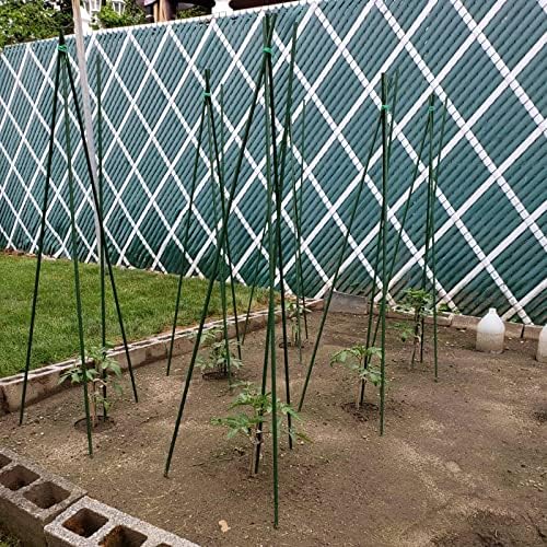 Garden Plant Stakes, 57 Inch (Approx 5Ft) Steel Tomato Stakes, 25 Pack