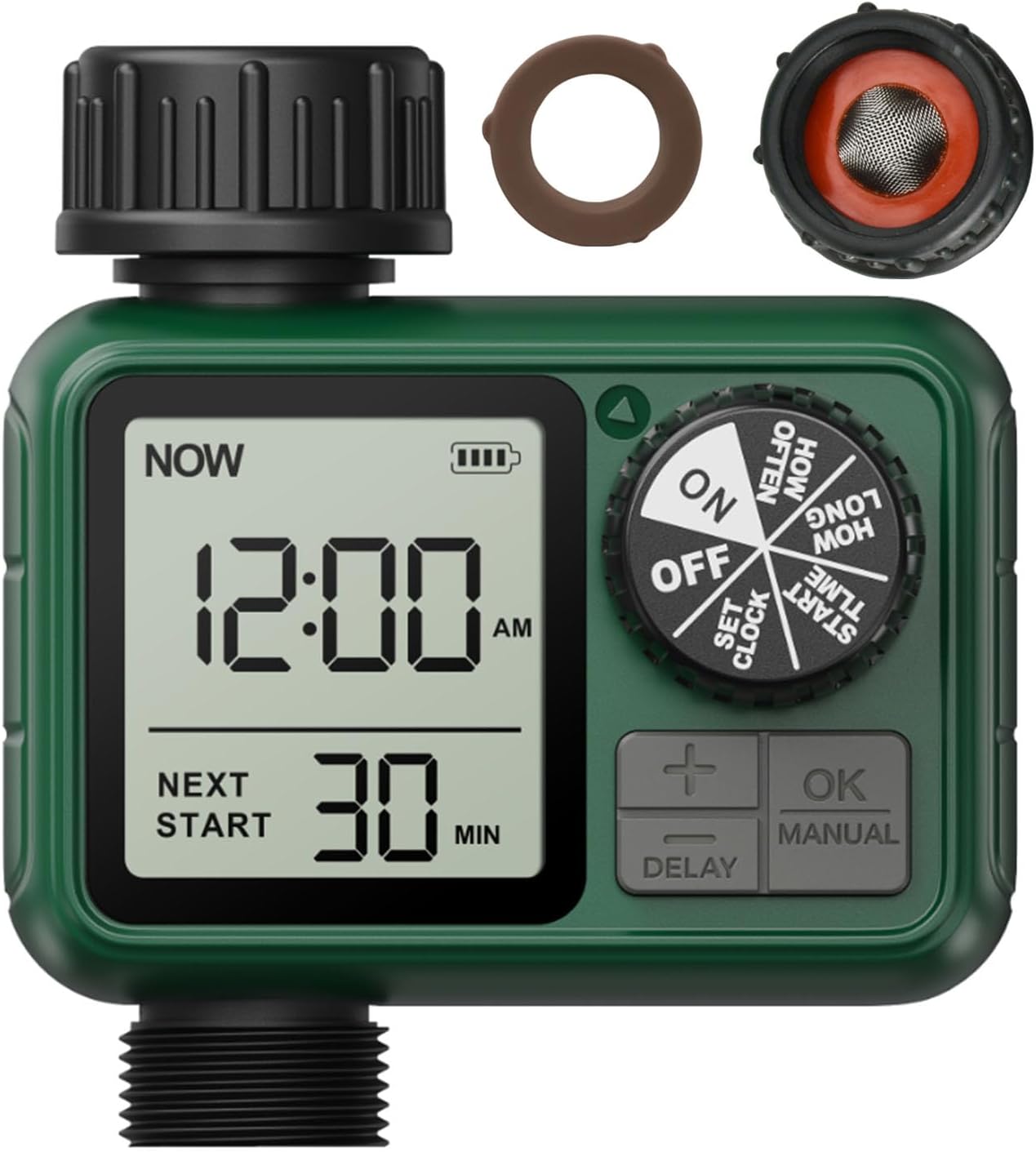 Sprinkler Timer, XinFuture Water Timer, Programmable Garden Hose Timer with Rain Delay, Manual& Automatic Watering System, Waterproof Digital Irrigation Controller Watering Lawn Evenly&Efficiently