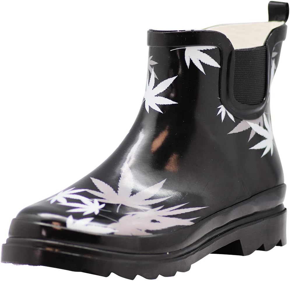 NORTY - Womens Ankle Rain Boots - Ladies Waterproof Winter Spring Garden Boot runs ½ size large