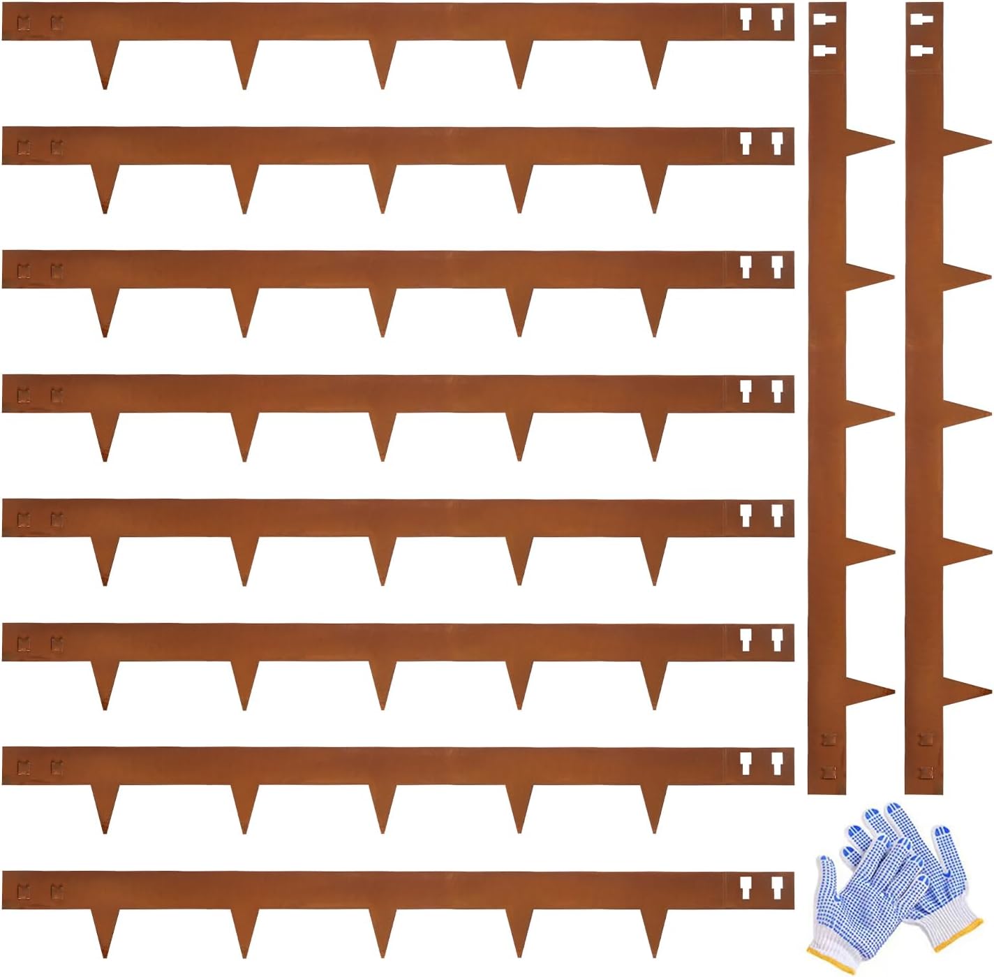 Corten Steel Landscape Edging 4.5 Inch Depth Steel Landscaping Edging 40 Inch Strips10 pcs Metal Garden Landscape Border Rusted Edge for Lawn Yard Outdoor Plant by GZGNEEVL