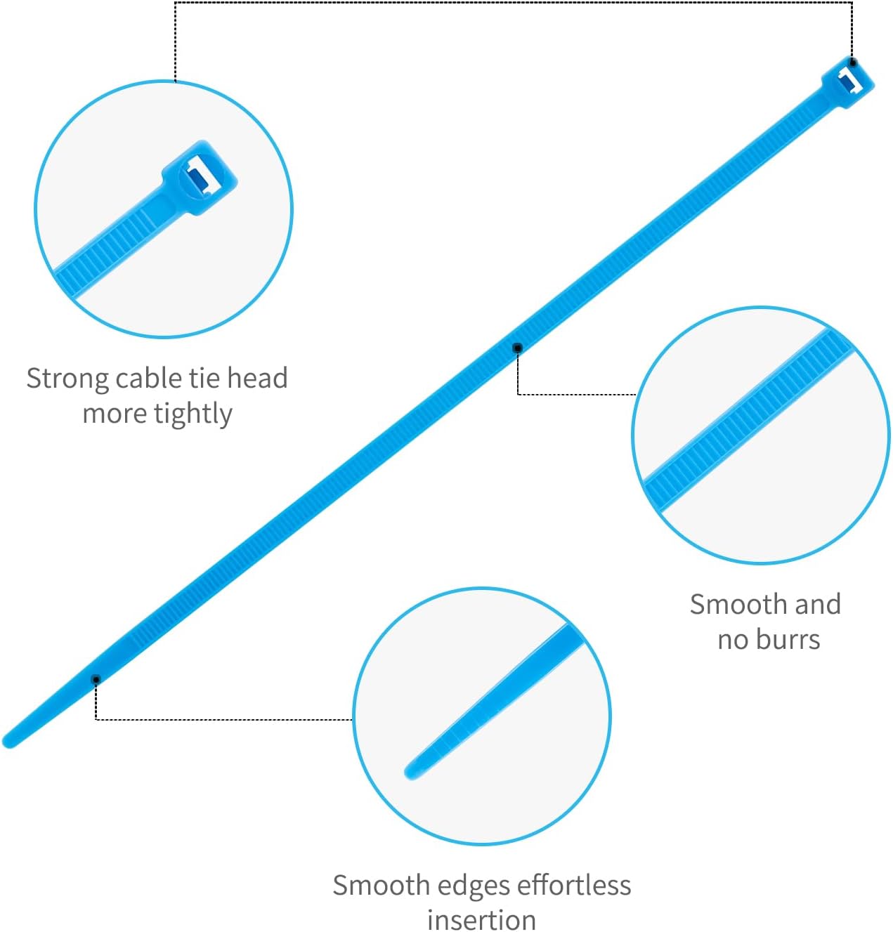 12 Inch Zip Ties Gold 1000 PCS, 50 Lbs- Heavy Duty Tensile Strength, Nylon PA66 UV Resistant Cable Ties for Indoor and Outdoor Use - Ideal for object bundling and fastening