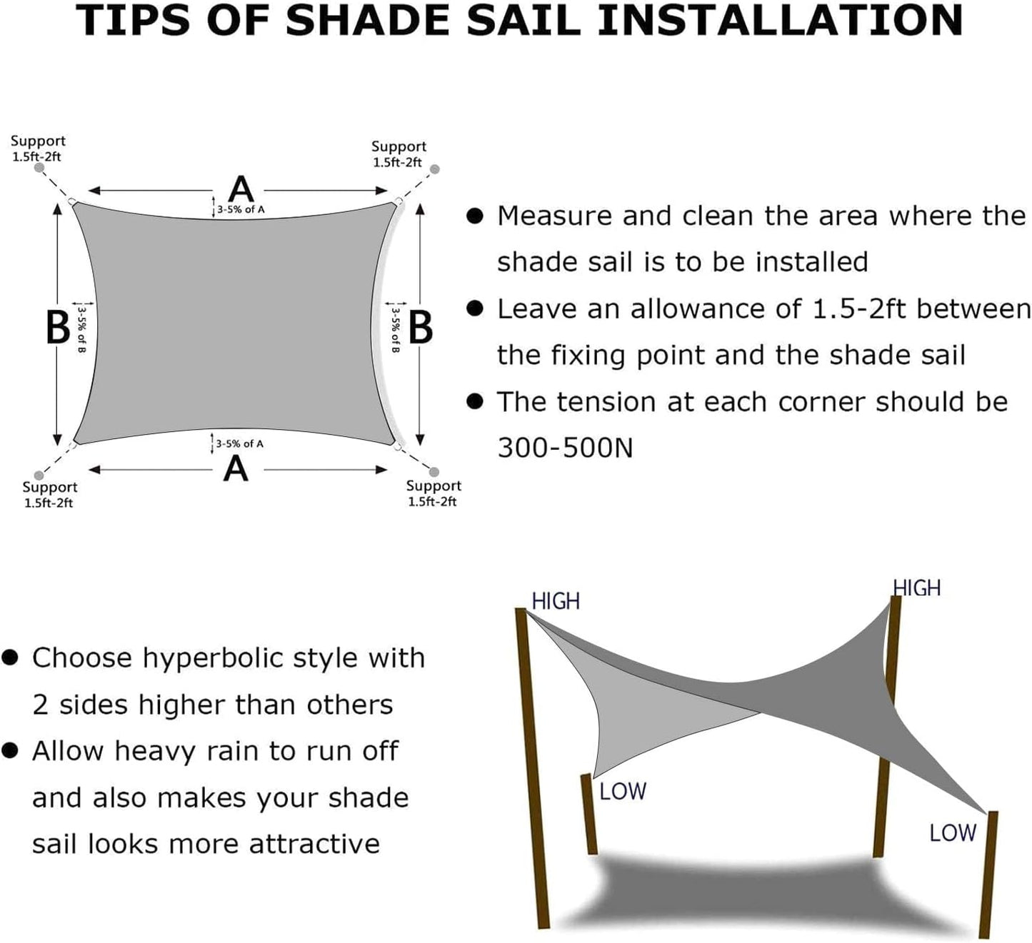KANAGAWA Sun Shade Sail Curved 20'X26' Grey Rectangle Outdoor Shade Cover UV Blovk Canopy for Patio Garden Backyard Heavy Duty Permeable 185GSM (We Make Custom Size)