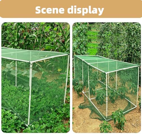 72 * 33 * 30 in Detachable Crop Cages for Garden, Plant Protection Tent with Garden Netting for Vegetables Fruits Flowers,Mesh Plant Covers for Outdoors (Green)