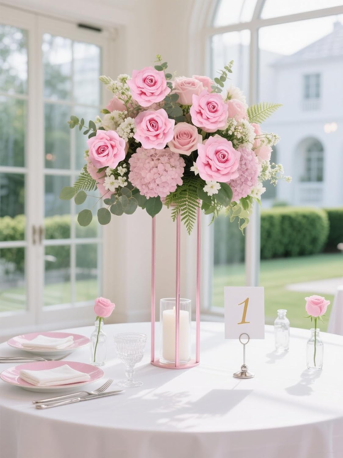 Velvet Rose Artificial Flower 25pcs Fake Pink Rose Flowers Heads Faux Silk Flowers Heads for DIY Wedding Home Party Baby Shower Decor(Pink)