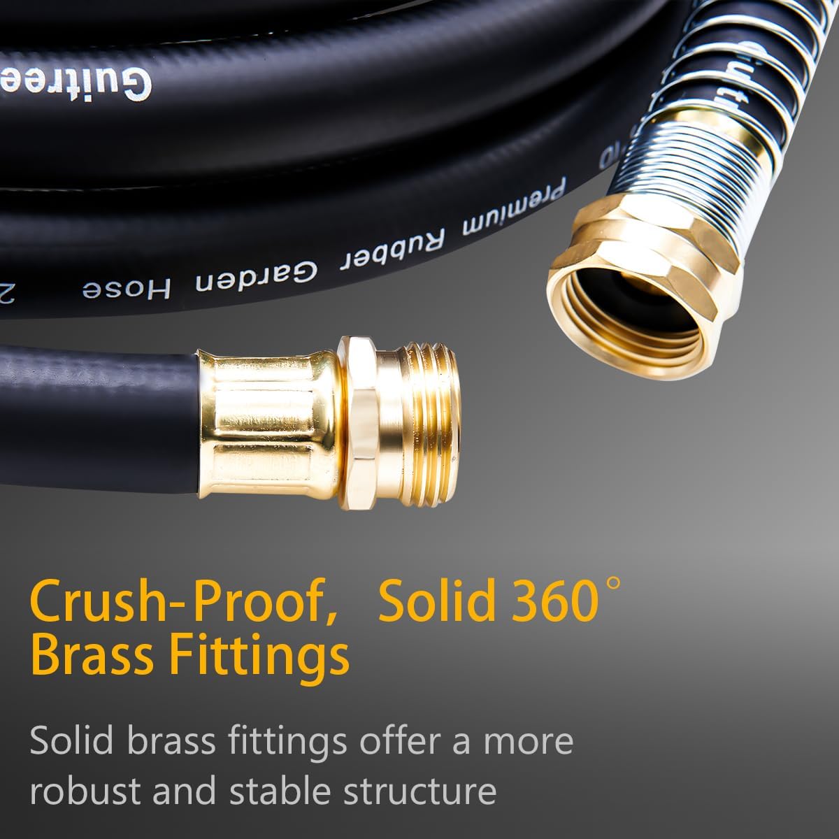 Leader Garden Hose 5ft x 5/8", Heavy Duty Short Water Hose, Female to Female Fittings, Five Layered Braiding for Durability, 1000PSI Burst, 200PSI Working (Black)