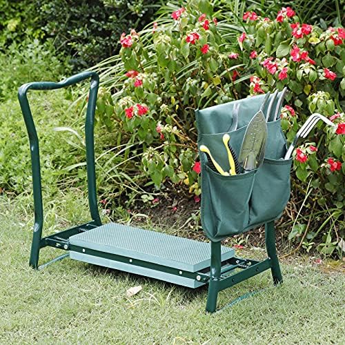 Garden Kneeler and Seat, Gardening Stool and Kneeler for Seniors to Prevent Knee & Back Pain, Gardening Gifts for Grandparents, Mom & Dad | Holds Up to 250lbs