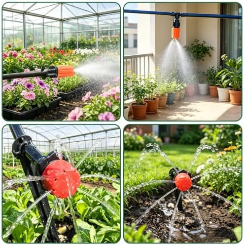 Drip Irrigation System, 100FT 1/4" Garden Watering System, Quick Connect