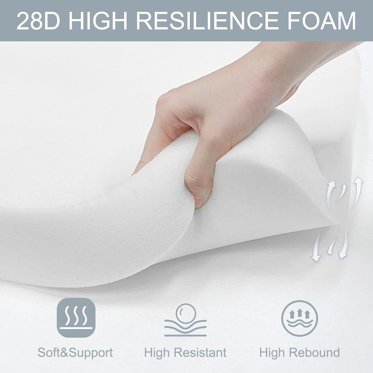 LVTXIII Patio Chair Cushions 22"x22"x3", Water-Repellent Outdoor Seat Cushions for Patio Furniture, Square Chair Pads with Ties for Home Garden Decoration, Set of 2, Damask Lapis