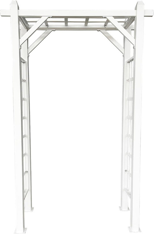 White Modern Aluminum Garden Arbor Arch
