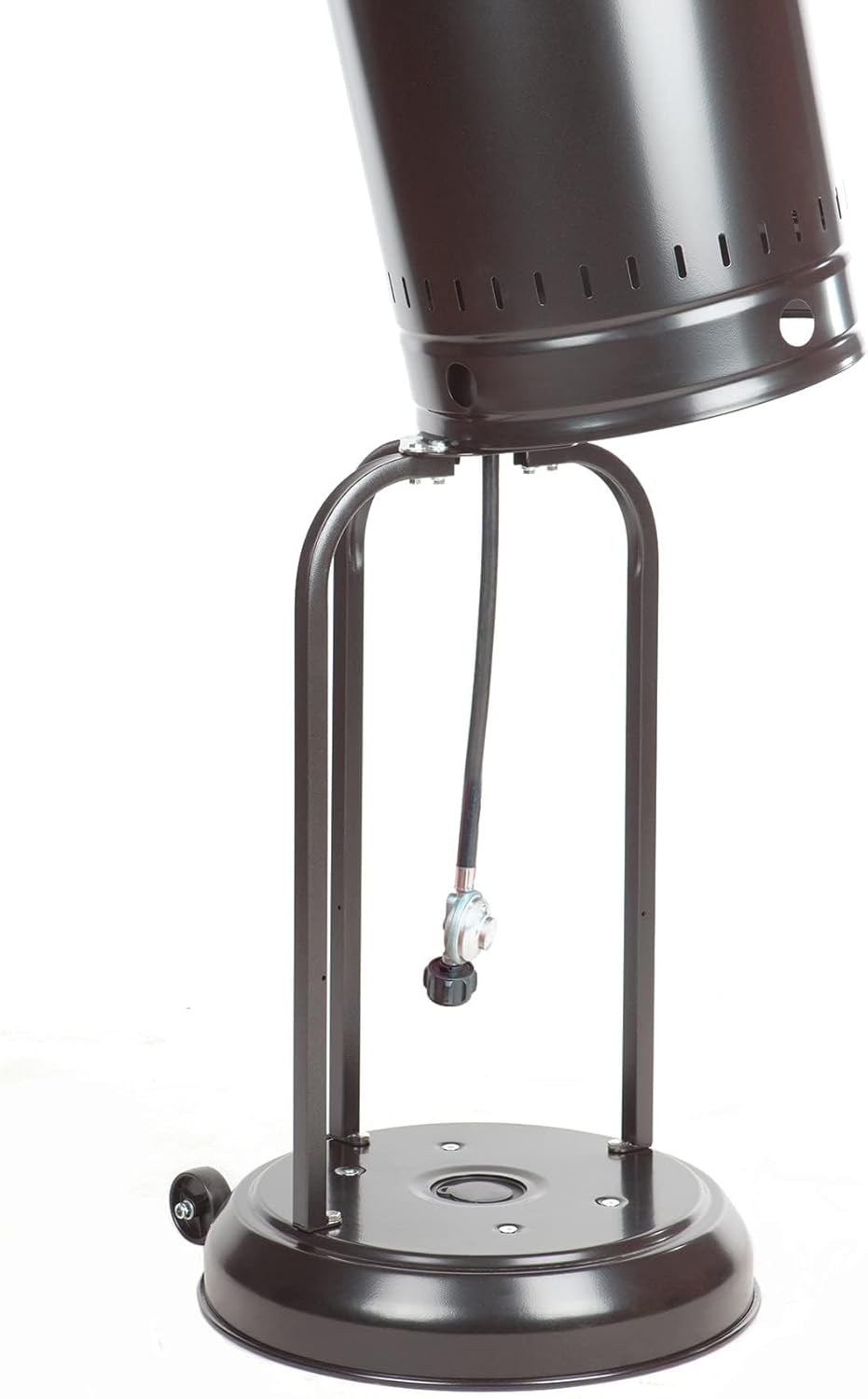Amazon Basics 46,000 BTU Outdoor Propane Patio Heater with Wheels, Commercial & Residential, Havana Bronze, with Water Tank, 32.1 x 32.1 x 91.3 inches (LxWxH)