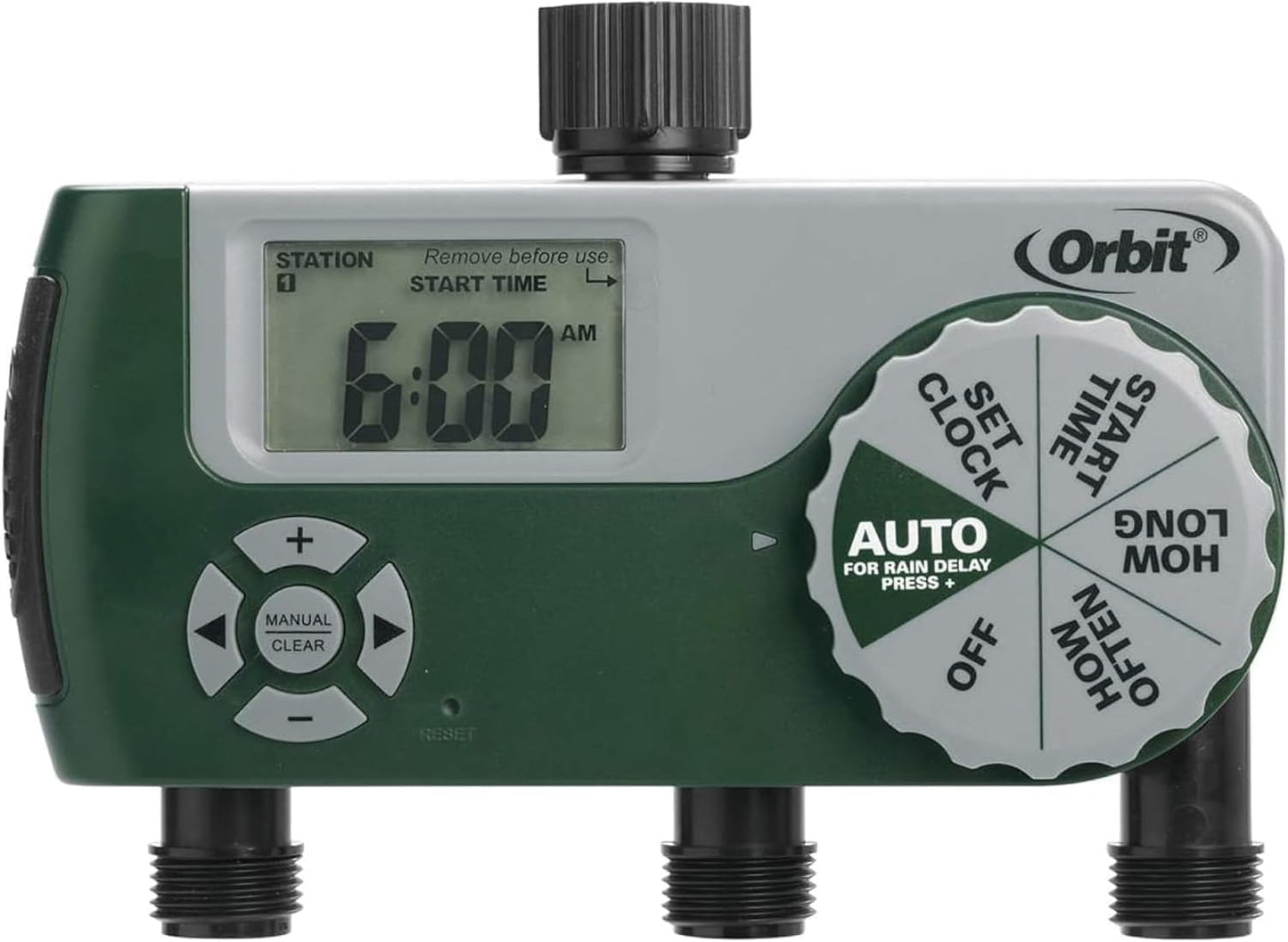 3-Pack Orbit 56082 3-Outlet Hose Watering Timer, Green…