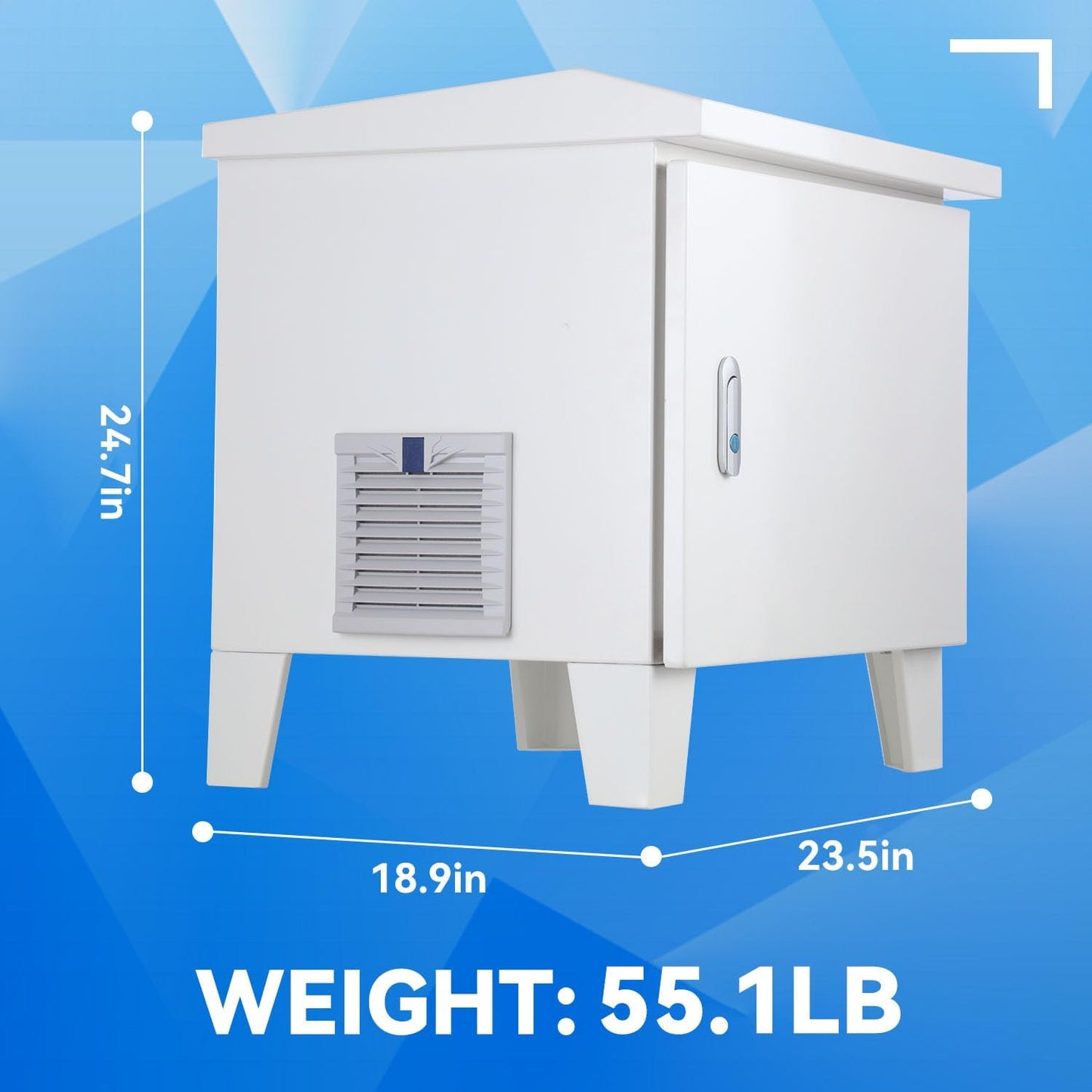 Pond Aerator Cabinet,24.7”×18.9”×23.5,Weatherproof Outdoor Cabinets for Aerator,Pond Aerator Weatherproof Outdoor Cabinet