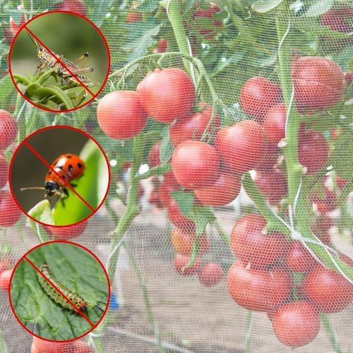 Unves Garden Netting, 10' x 50' Ultra Fine Mesh Bird Netting for Garden