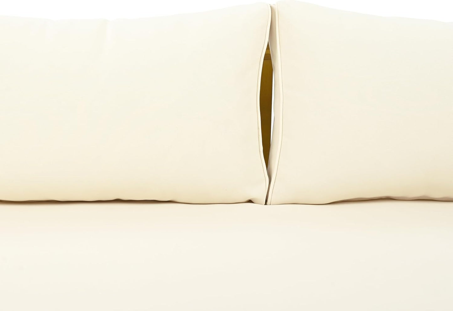 Christopher Knight Home Outdoor 3 Seater Acacia Wood Daybed with Fabric Water Resistant and Removable Cushions, Patio Garden Poolside Sofa with Wicker Armrest and Slat Paneling Back, Teak and Beige