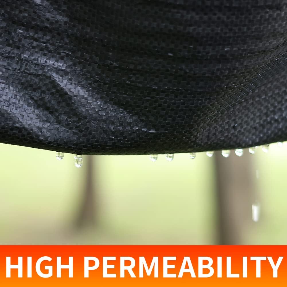 2.4oz-2.6FTx100FT Weed Barrier Landscape Fabric - Durable Weed Block Gardening Ground Cover Mat, Woven Geotextile Fabric for Underlayment, Commercial Driveway Stabilization, Weed Control Cloth
