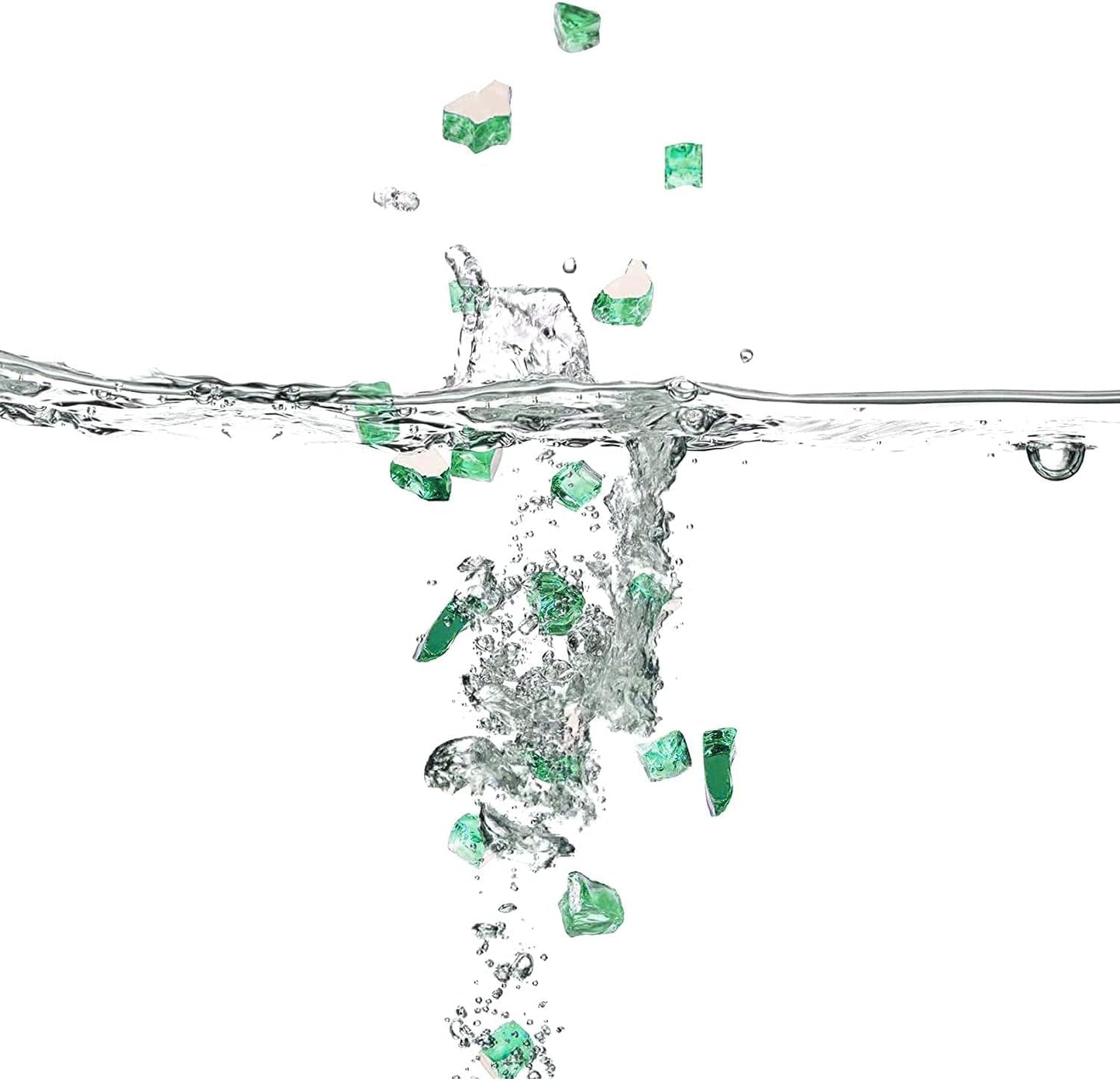 Mr. Fireglass 10 Pounds Fire Glass - 1/4 Inch High Luster Reflective Tempered Glass Rocks for Fireplace Fire Pit Table and Landscaping, Light Green