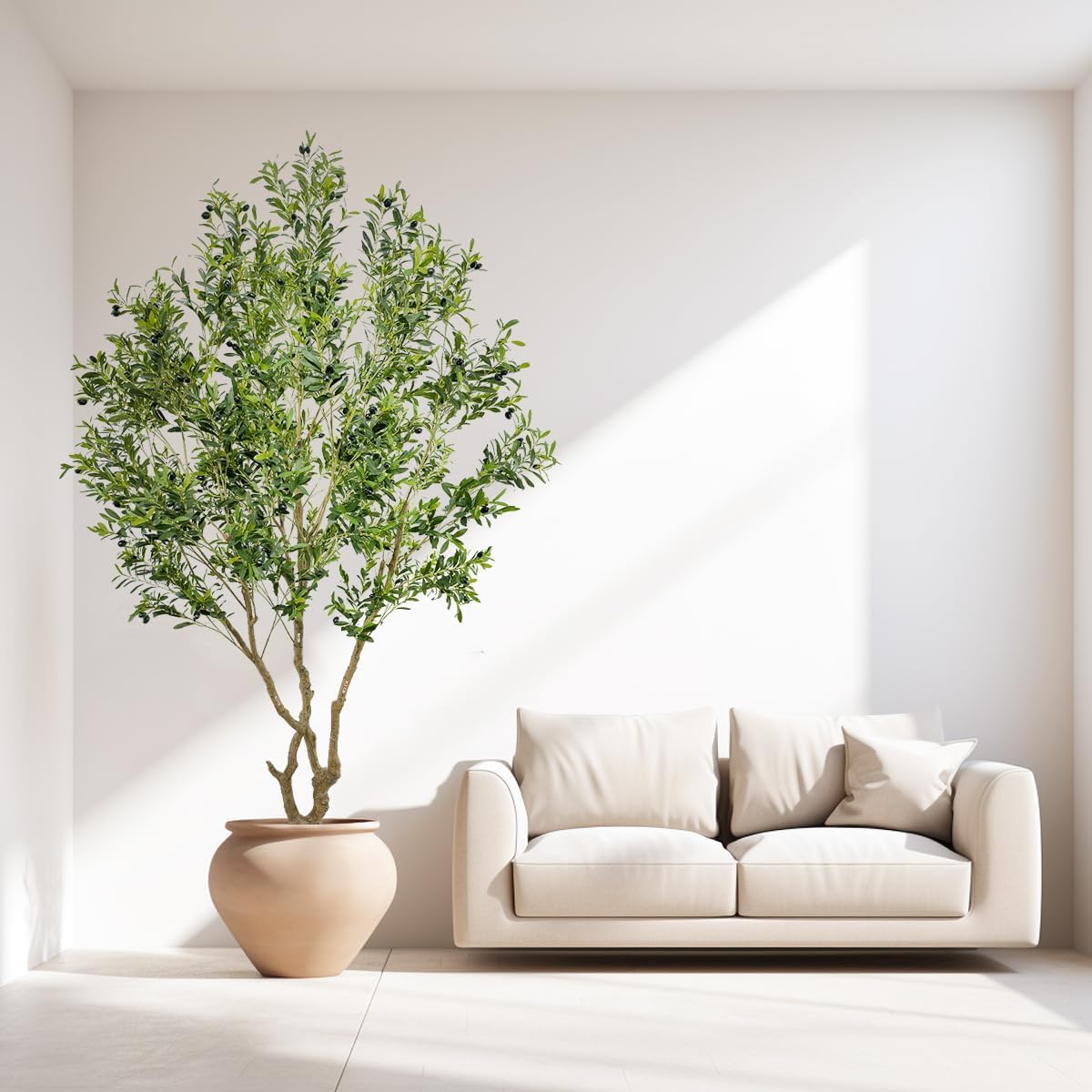 Artificial Olive Tree Fake Tree Interior Decoration Tree Artificial Tree Fauk Tree (9ft)