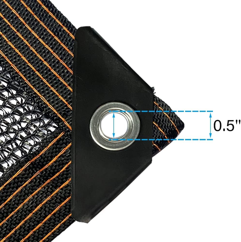 winemana 40% Black Shade Cloth, 10 x 14 FT Durable Mesh Tarp with Grommets, Resistant Garden Sun Shade Netting, Shading Antifreezing for Pergola, Greenhouse, Plants Growing, Chicken Coop