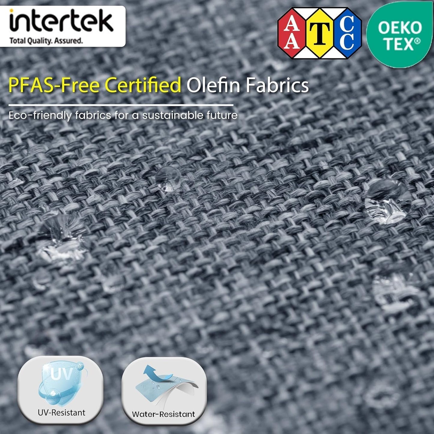 Sundale Outdoor 4 Pieces Metal Patio Furniture Set, Outdoor Sectional Sofa w/6 Inch Olefin Cushion, Modern Outdoor Conversation Sets