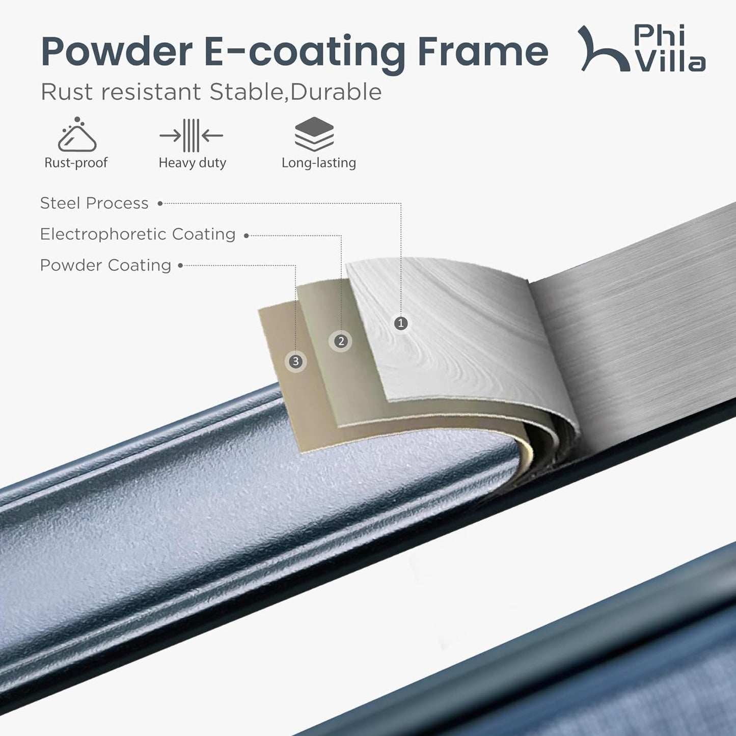 PHI VILLA Outdoor Swivel Bar Stools Set of 4, Bar Height Patio Stools & Chairs with All Weather Textilene Sling Fabric, 30 Inch High Top Tall Bar Chairs for Outside Balcony & Porch, Blue