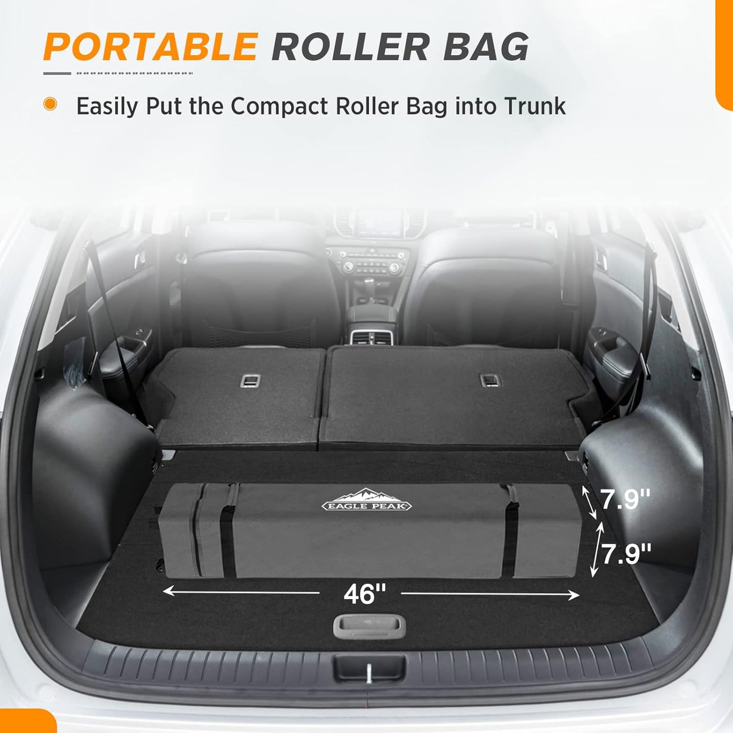 EAGLE PEAK Pop Up Canopy Tent with Wheeled Carry Bag, 8 Stakes, 4 Ropes, Easy Set Up Tent Canopy, 6.6x6.6 ft, Blue