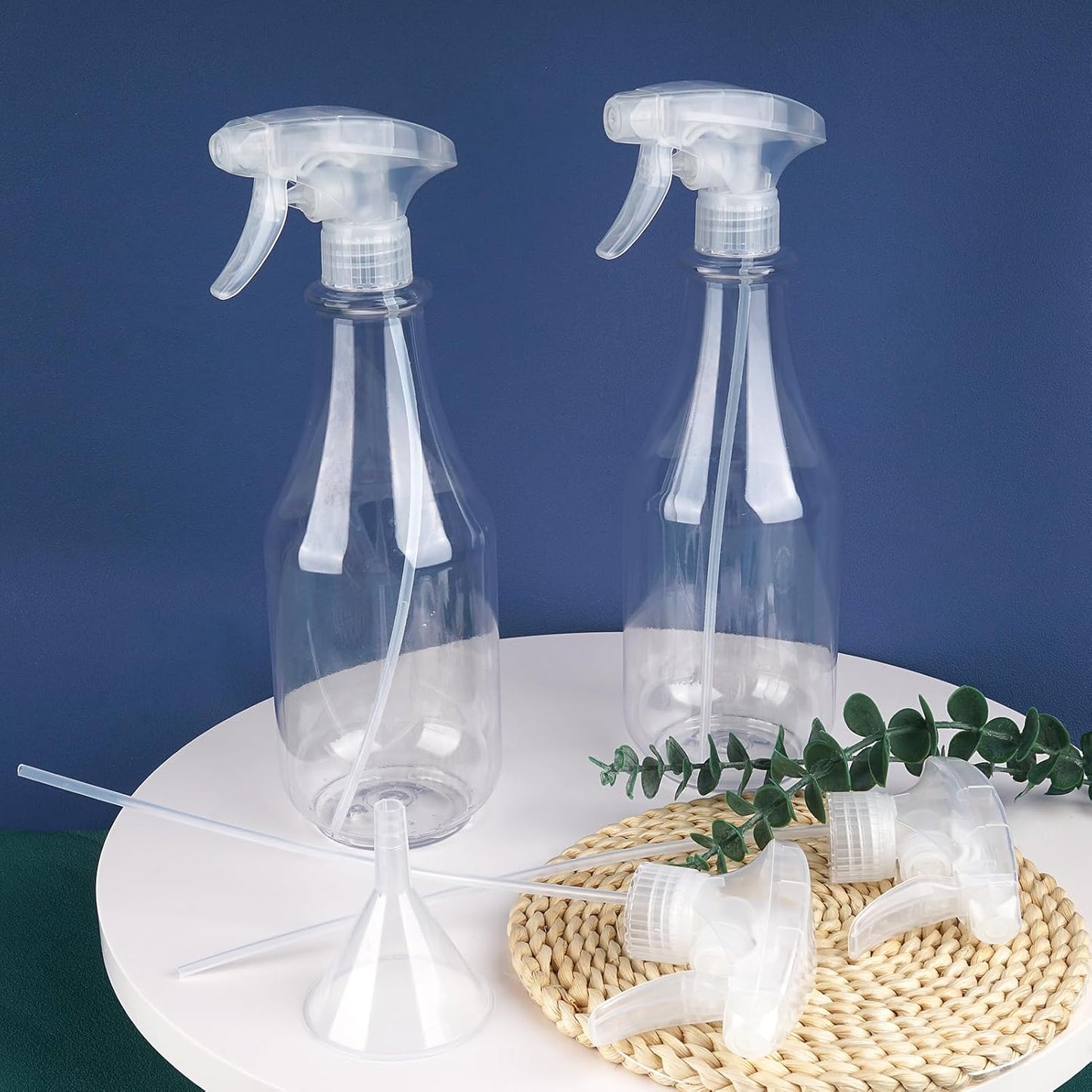 Plastic Spray Bottles Empty Spray Bottle 28.4oz Heavy Duty Spraying Bottles Mist/Stream Water Bottle for Cleaning Solutions, Plants, Pet, Essential Oils, Hair (Clear4)