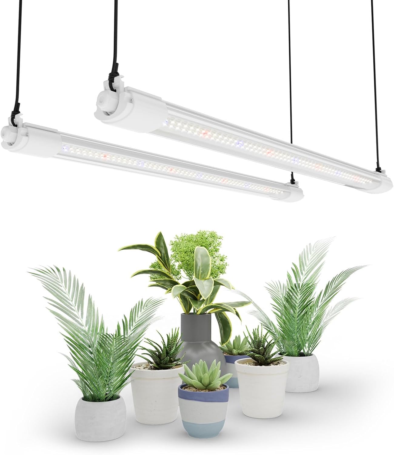 MARS HYDRO VG40, 2ft Grow Lights for Indoor Plants, 5000K Full Spectrum, 2x2 Coverage, IP65 Waterproof Linkable Under Canopy LED Plant Light Strip for Seedling Veg Flower, Plug and Play, 2-Pack 40W