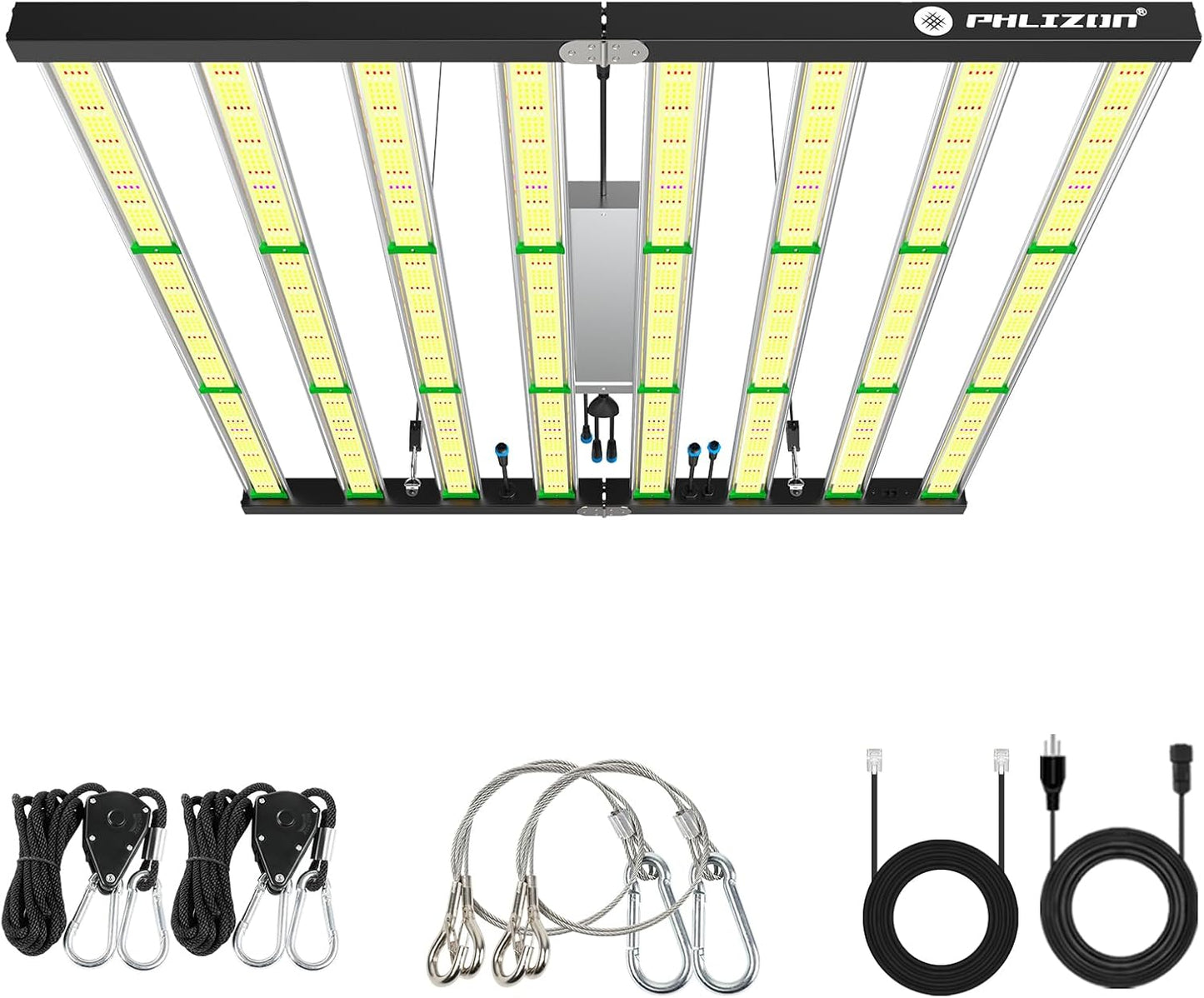Phlizon FD9600 1000W Plant Led Grow Light for 4x4 5x5 6x6 7x7ft Indoor Commercial Plants Daisy Chain Dimmable Grow Light Brand Driver Foldable Full Spectrum UV IR Growing Lamps (FD9600)