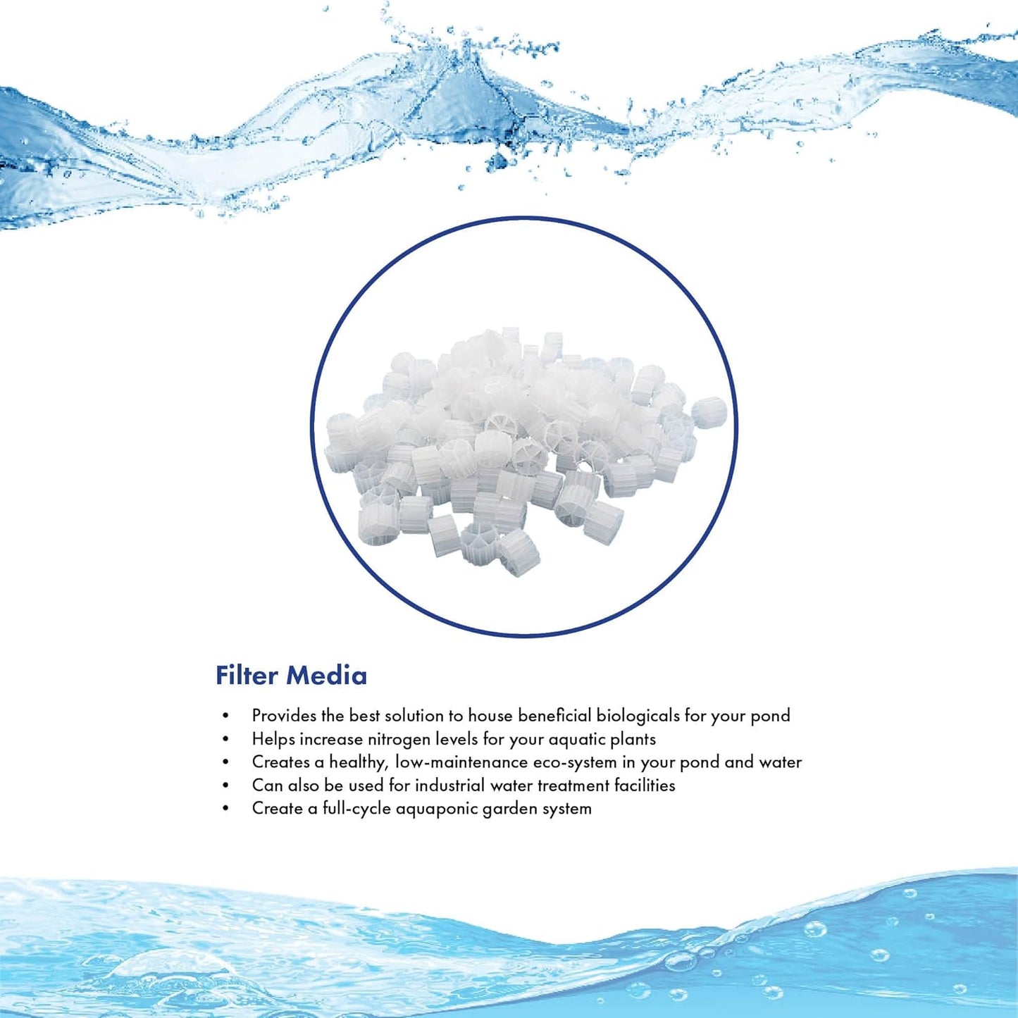 HALF OFF PONDS Simply Clear Koi Pond Filter System with 2HP Blower – Filters Ponds Up to 2,500 Gallons – Bio Comb Media, 6-Way Valve, Pressure Gauge- Mechanical & Biological Filtration